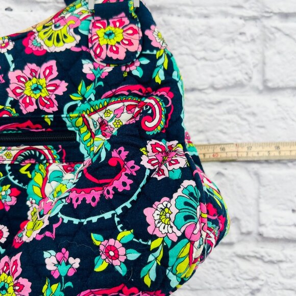 Vera Bradley Emily Paisley Quilted Satchel Shoulder Bag Floral Print Colorful - Picture 9 of 12